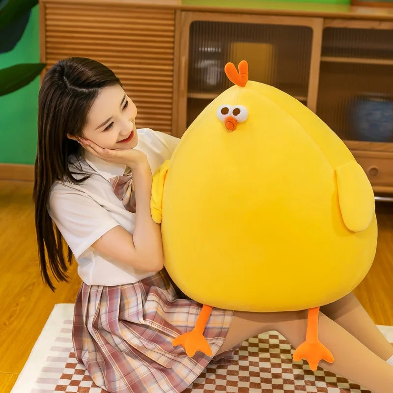 Large Stuffed Plush Chicken Yellow Animal Soft Toy