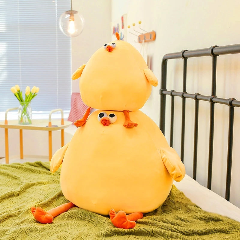 Large Stuffed Plush Chicken Yellow Animal Soft Toy