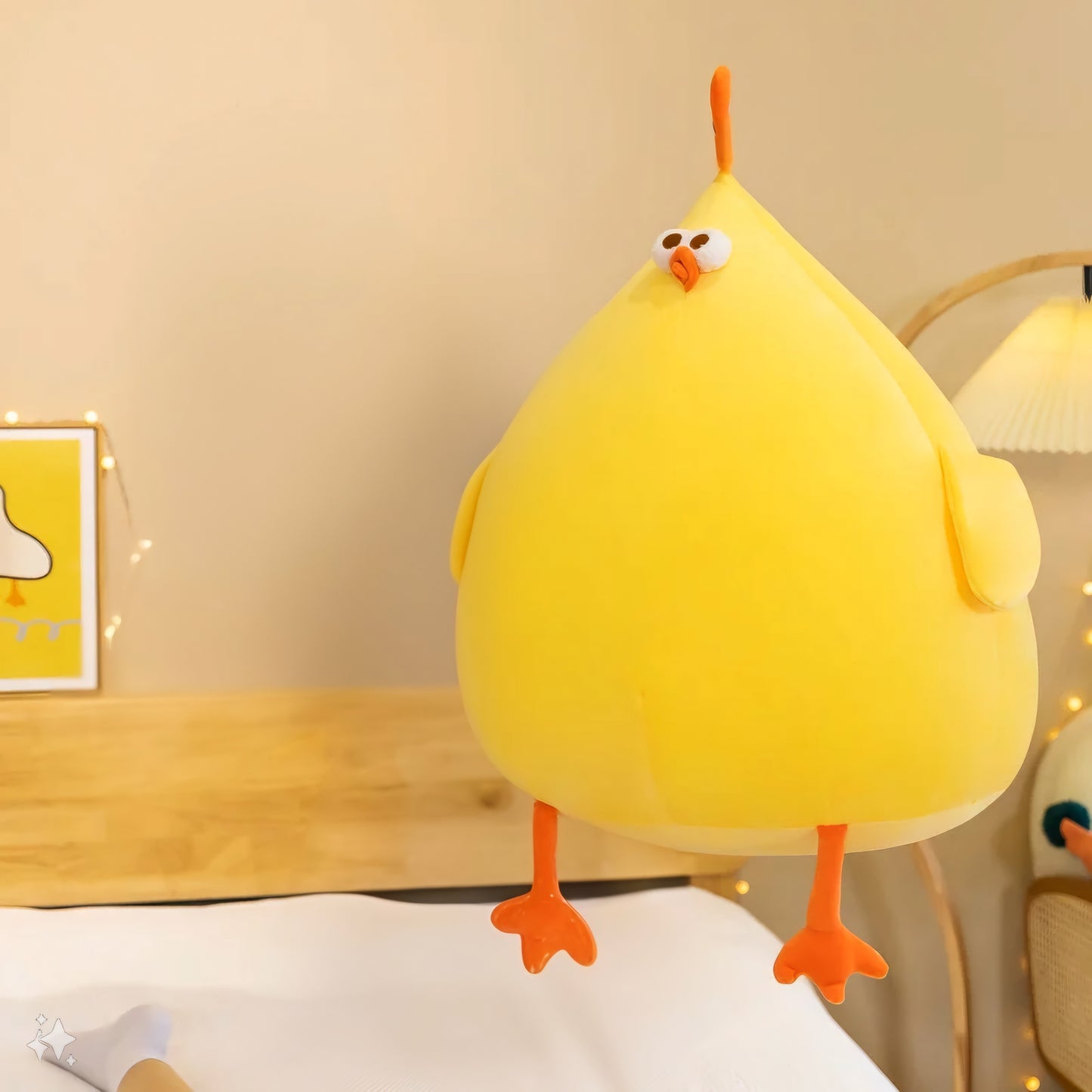 Large Stuffed Plush Chicken Yellow Animal Soft Toy
