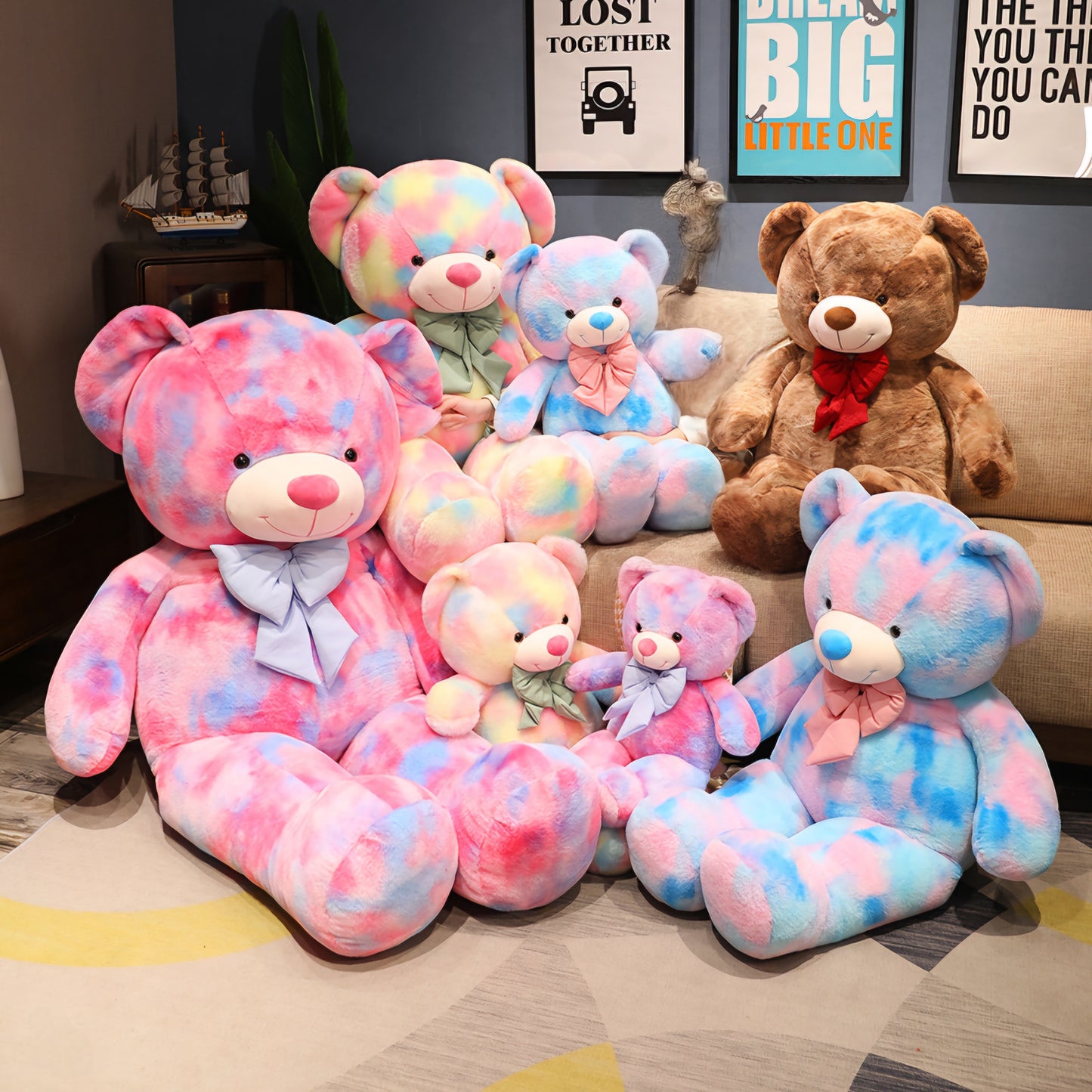 Large Colourful Teddy Bear
