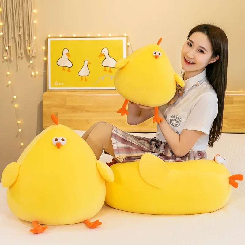 Large Stuffed Plush Chicken Yellow Animal Soft Toy