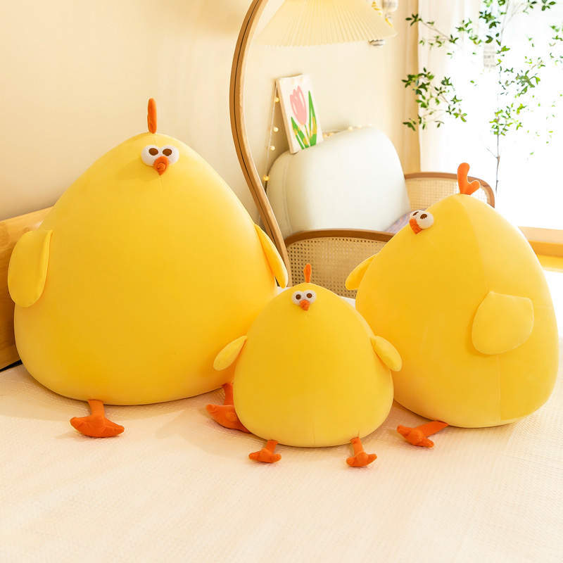 Large Stuffed Plush Chicken Yellow Animal Soft Toy