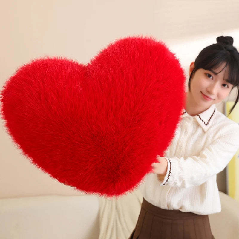 Sweet Love Heart Shaped Plush Pillow