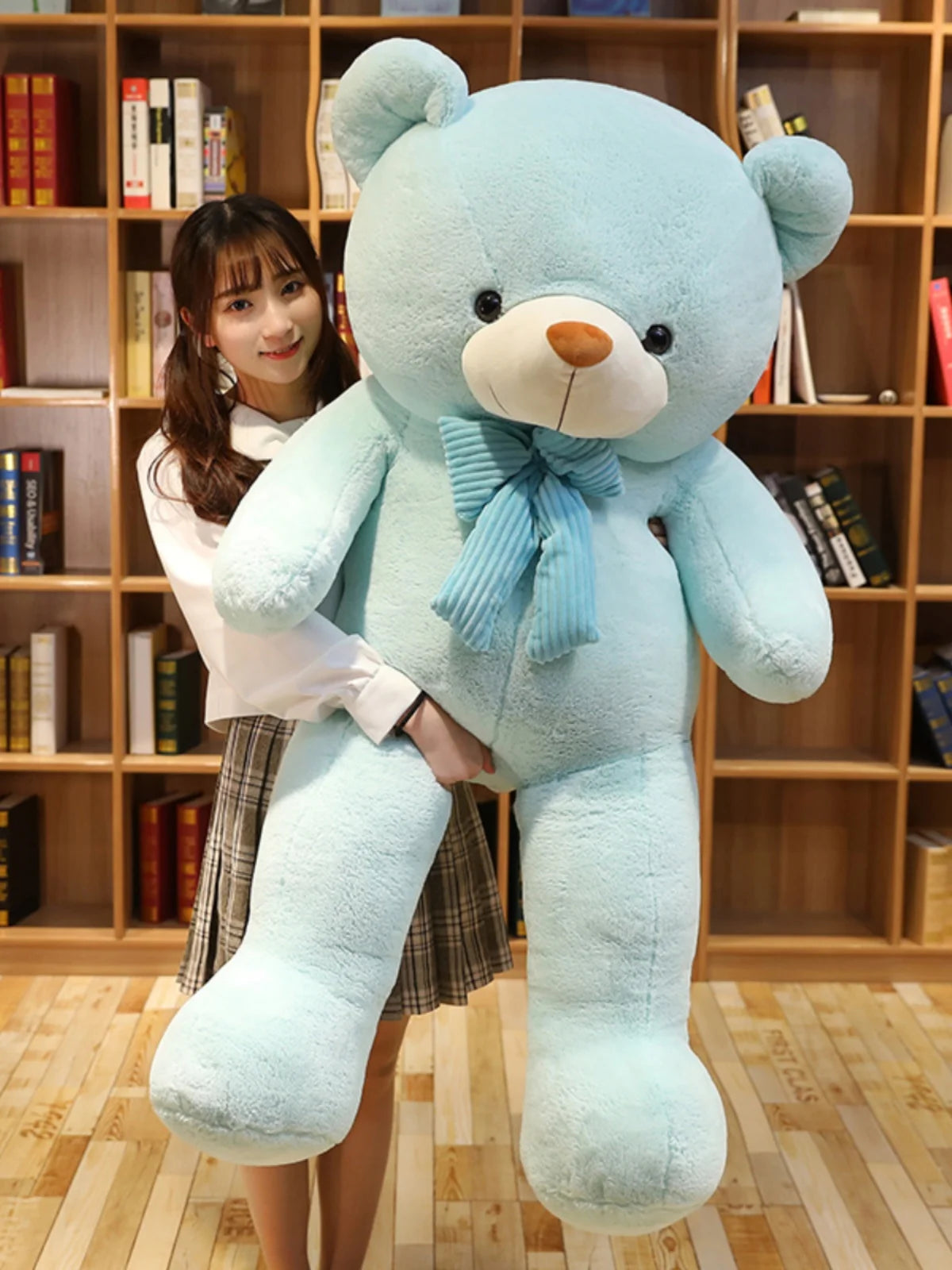 New Large Size Blue Teddy Bear Plush Toy