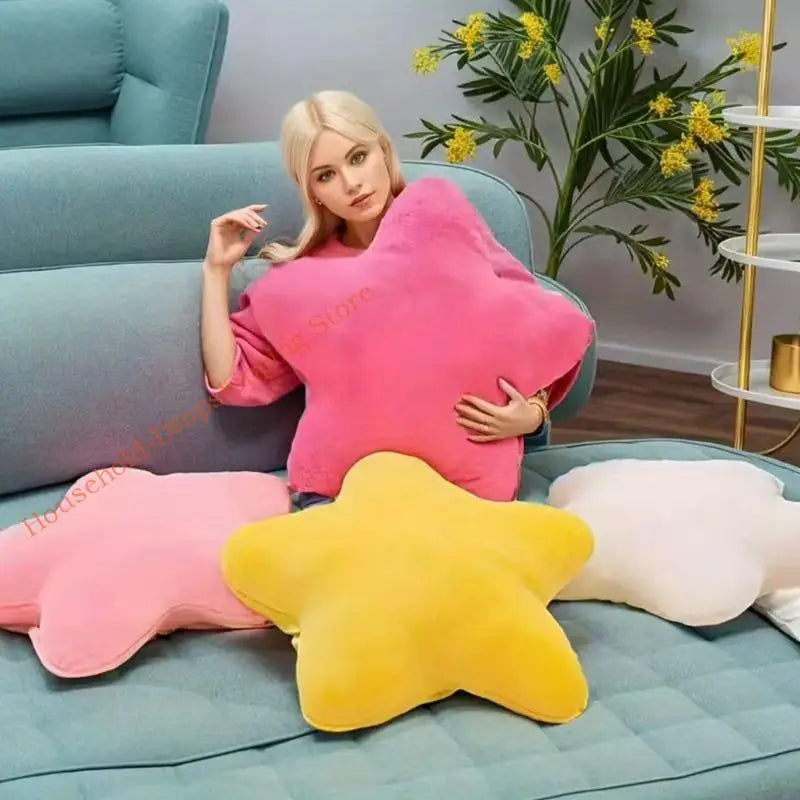 New Multi Use Plush Star Pillow