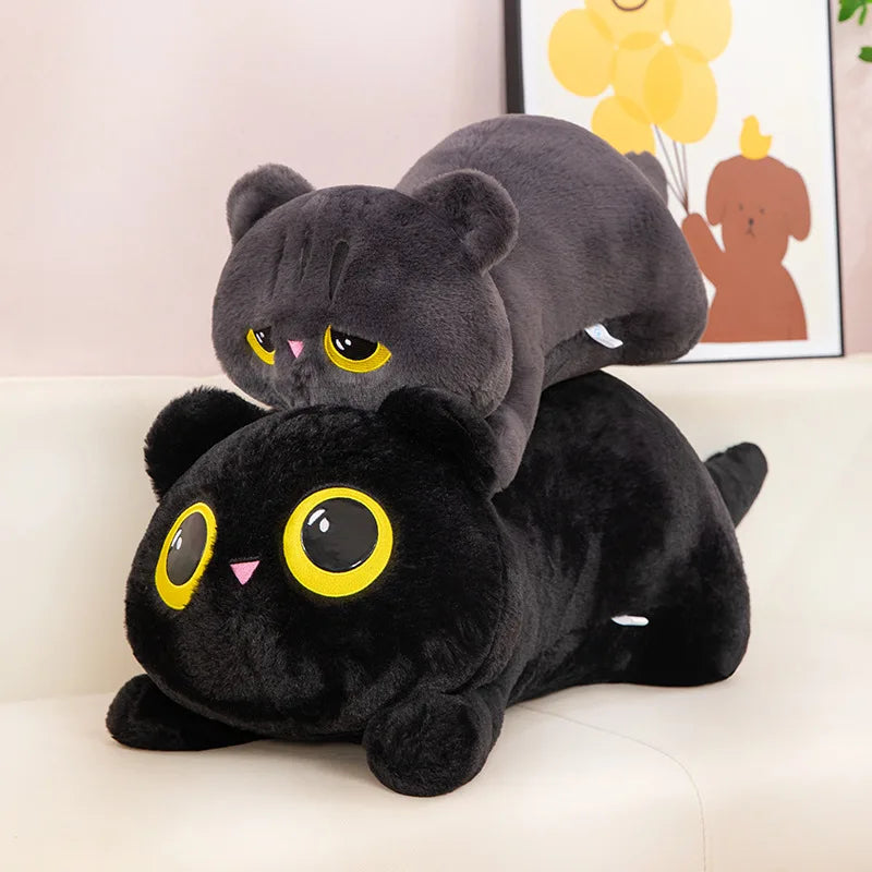 50-90cm Cute Black Cat Plush Toy