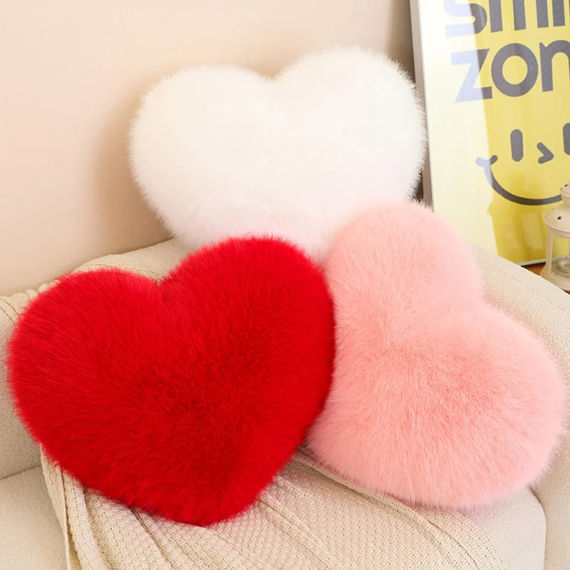 Sweet Love Heart Shaped Plush Pillow