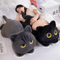 50-90cm Cute Black Cat Plush Toy