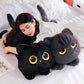 50-90cm Cute Black Cat Plush Toy