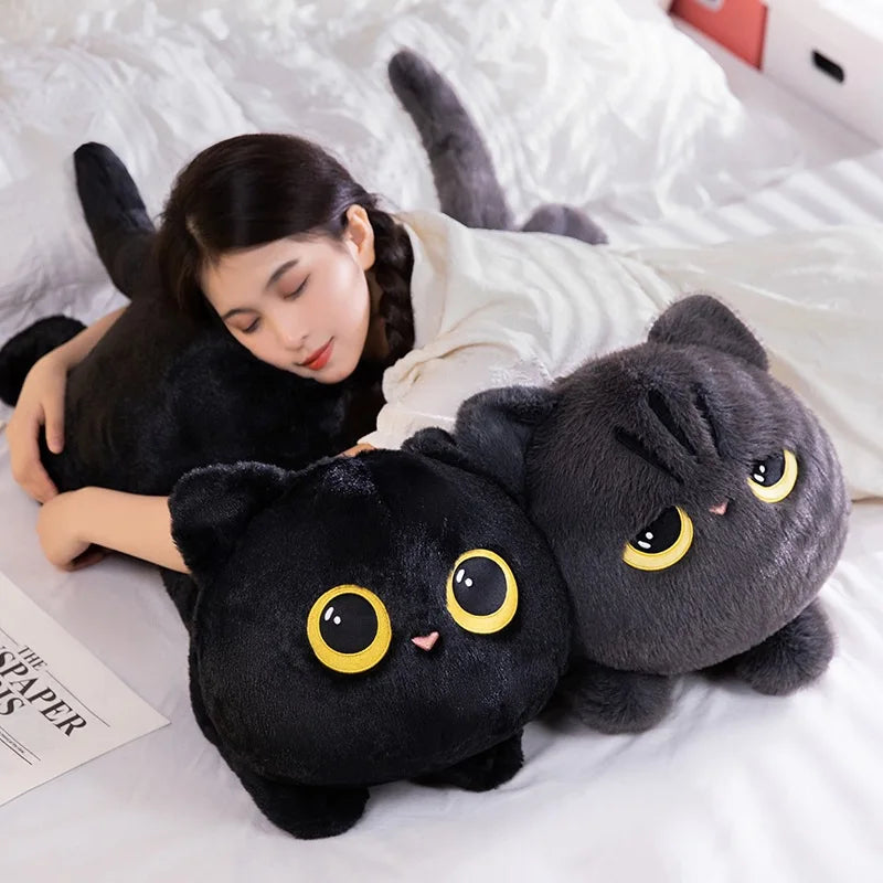 50-90cm Cute Black Cat Plush Toy