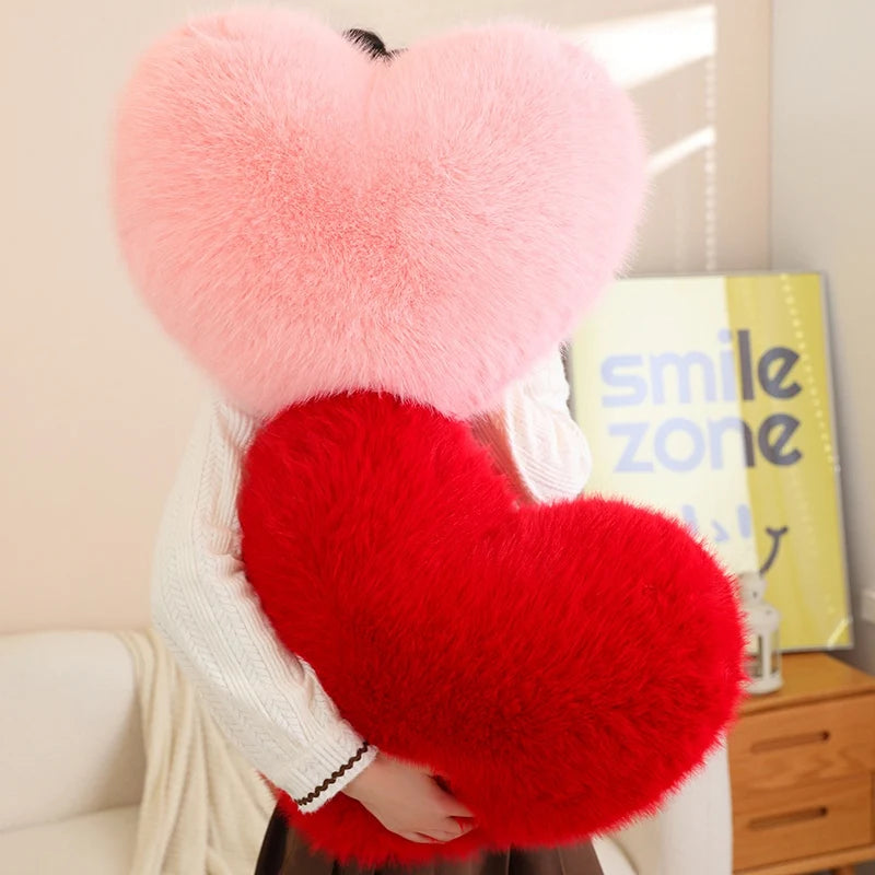 Sweet Love Heart Shaped Plush Pillow