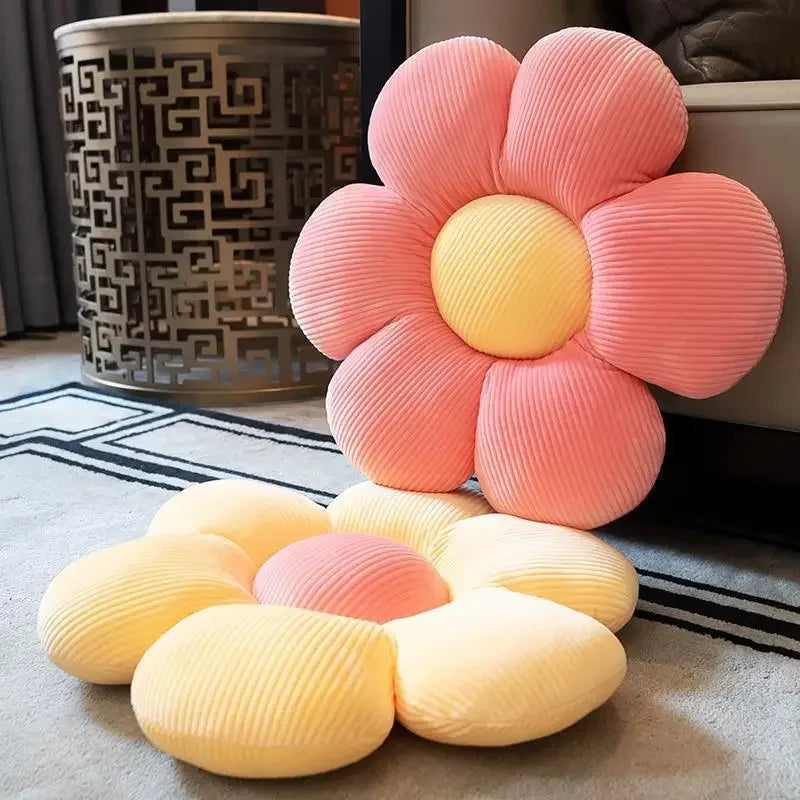 Colourful Flowers Plush Pillow