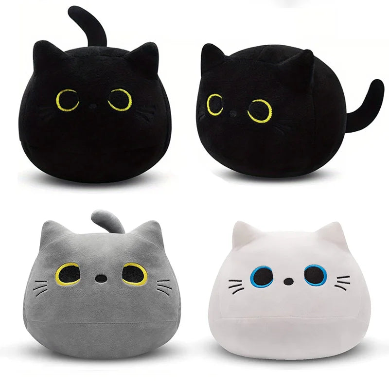 10/30CM Cute White Black Cat Plush Toys