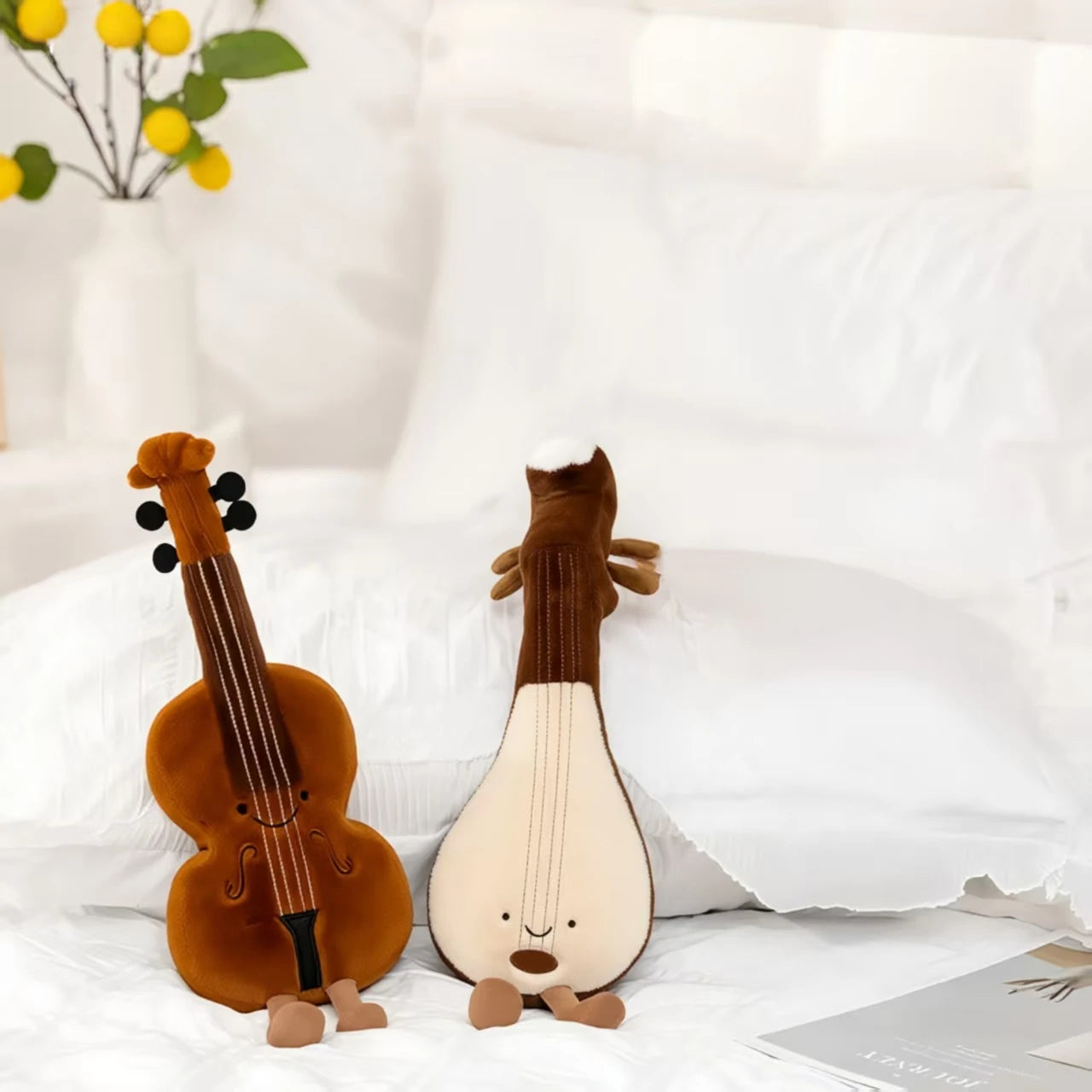 A Soft and Cozy Violin Musical Instrument Doll