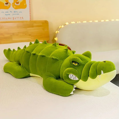 Crocodile plush pillow large soft animal cushion