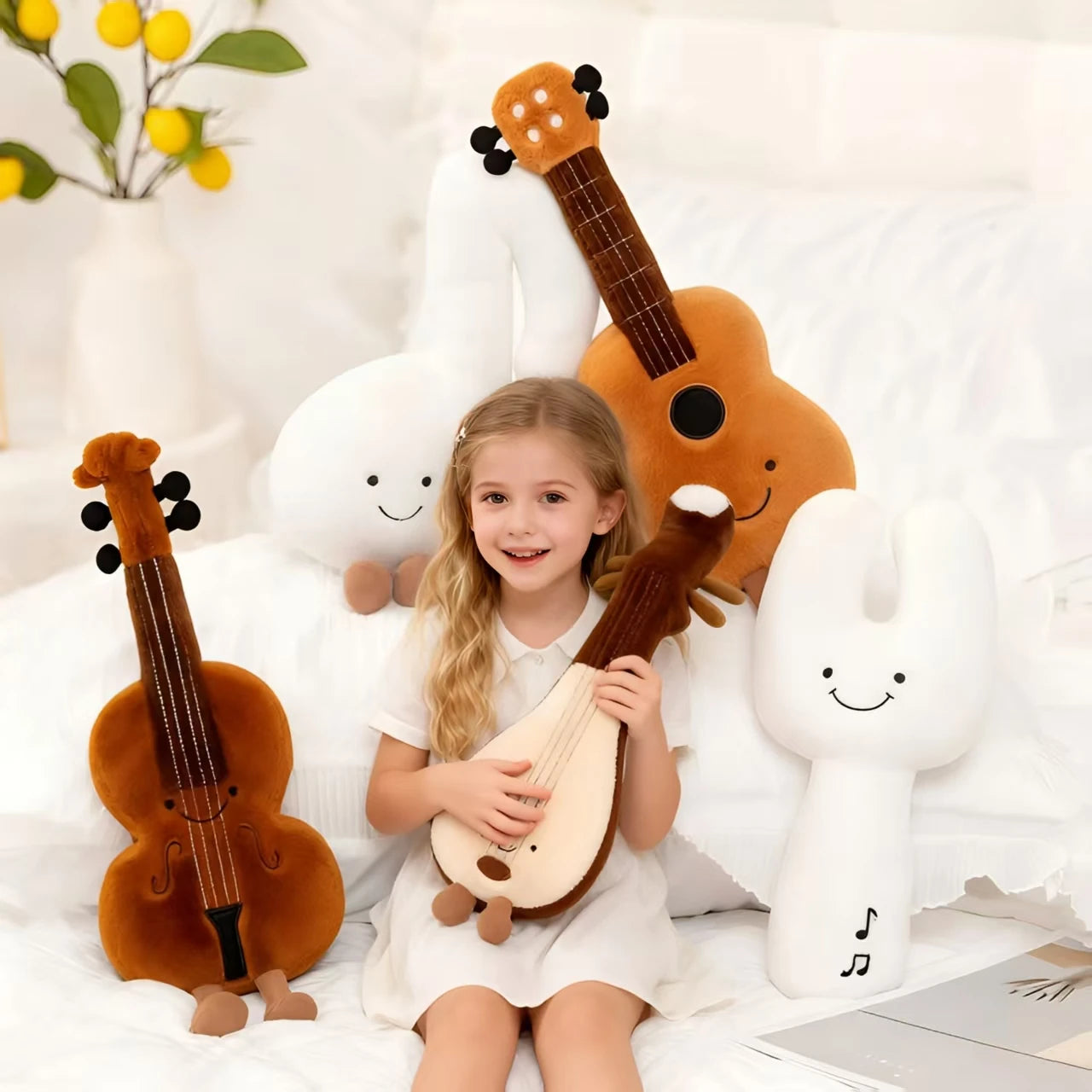 A Soft and Cozy Violin Musical Instrument Doll