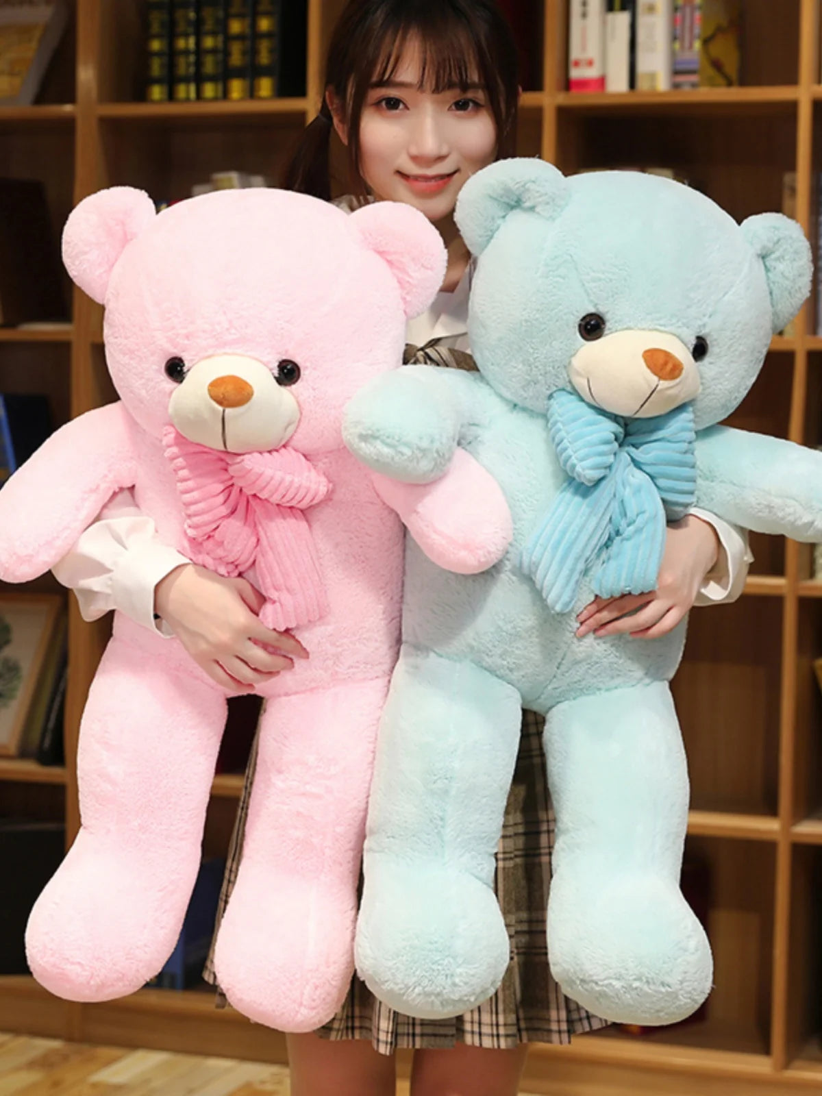 New Large Size Blue Teddy Bear Plush Toy