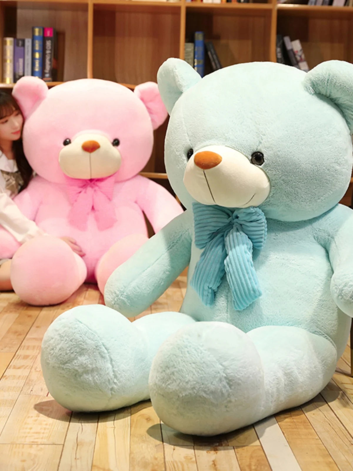 New Large Size Blue Teddy Bear Plush Toy