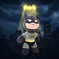 Batman Plush Toy 45cm with Bat Signal shining above Gotham City skyline at night