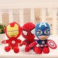 Marvel superhero plush toys featuring Ironman Spiderman and Captain America characters