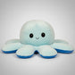 Happy octopus plush toy with soft cushion filling and cute smiling face, ideal for cuddling, sensory comfort and bedroom decoration.