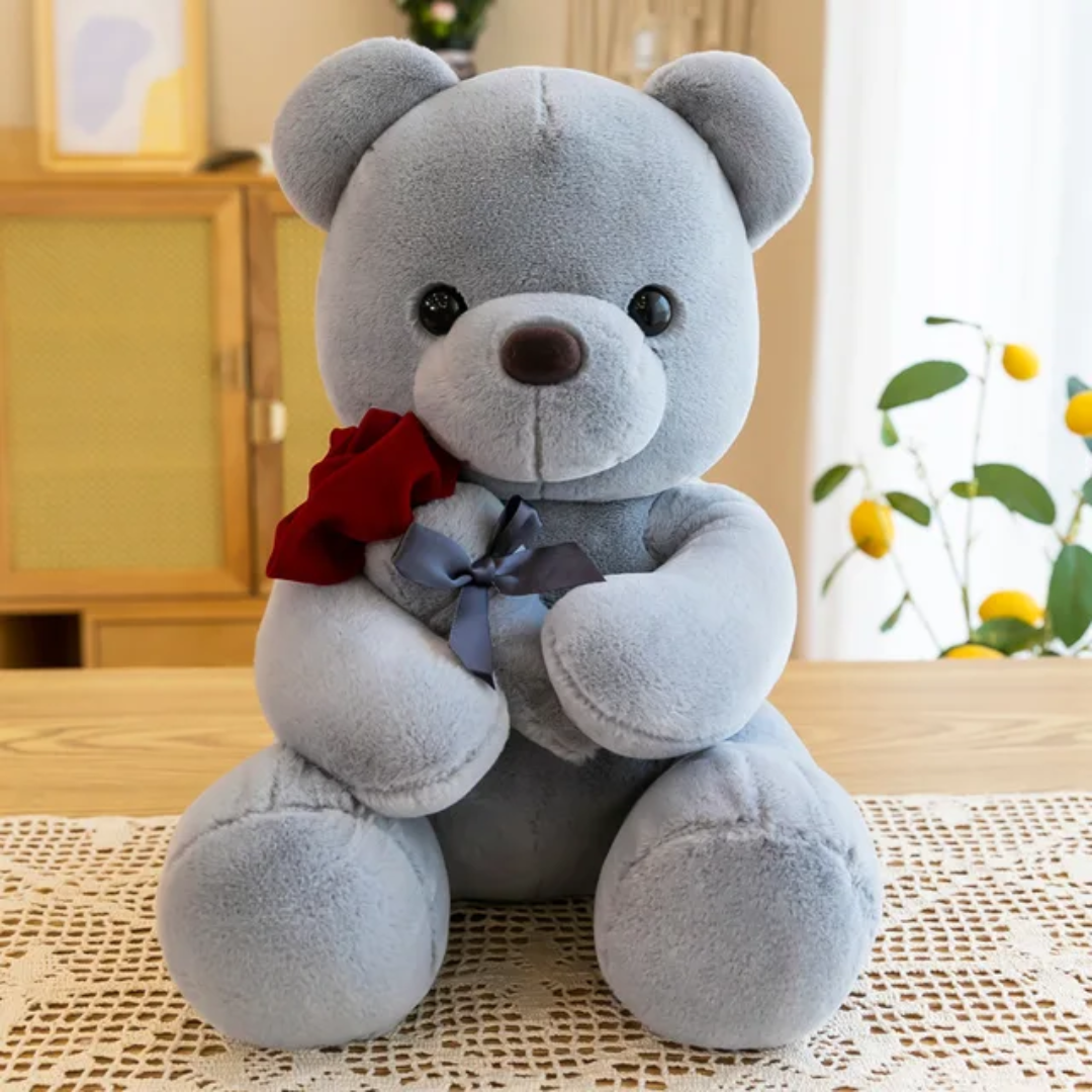 Kawaii Teddy Bear with Rose