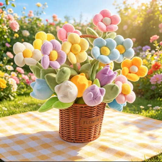 Spring Colourful Flower Plush Plants